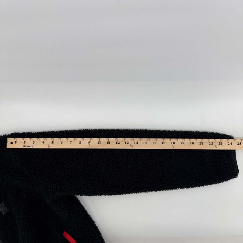 Topo Designs Sherpa Fleece Jacket Full Zip Reversible Black Red Crop Women's M - Picture 13 of 14